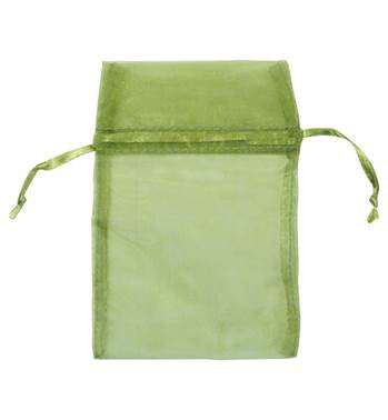 teal green organza drawstring bag 27260-bx